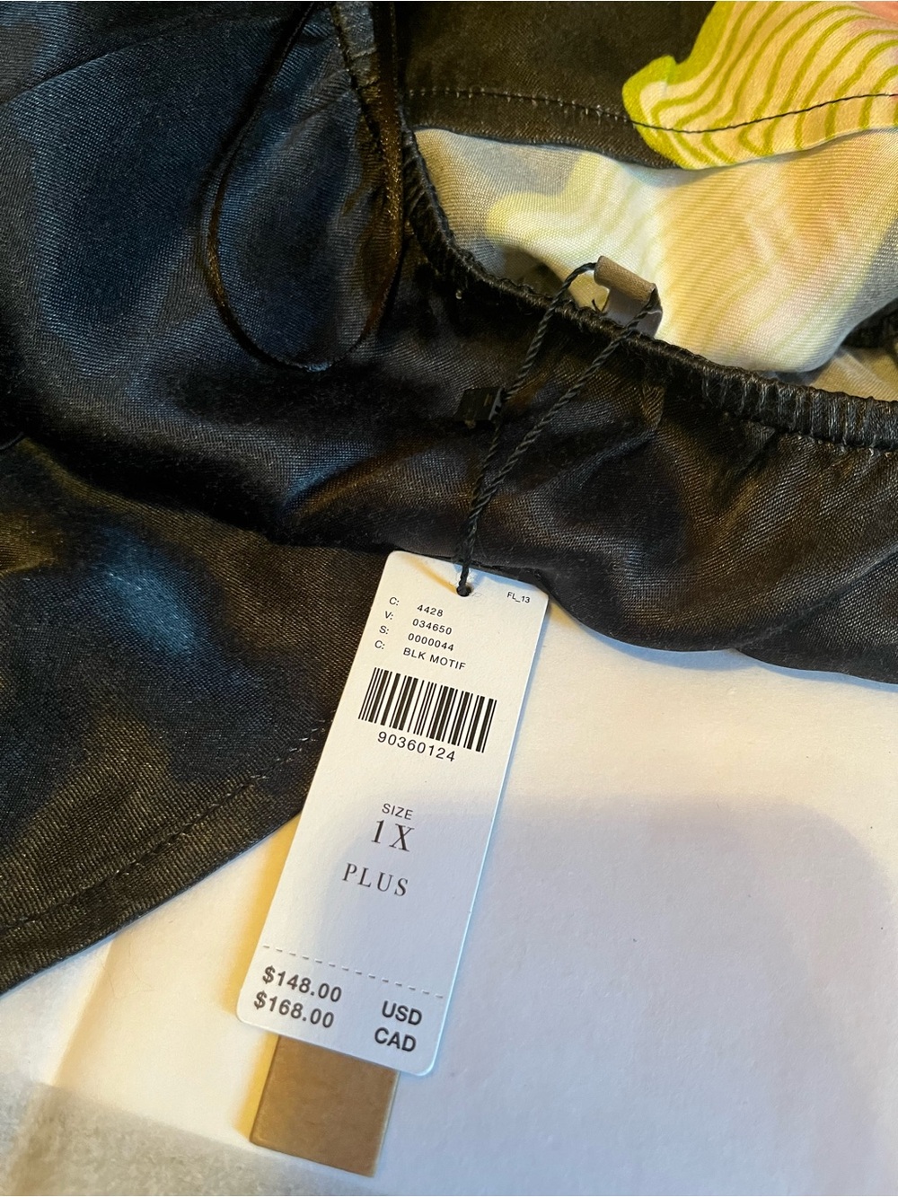 NWT Anthropologie size 1X Chloe slip midi dress in black floral - Picture 6 of 11